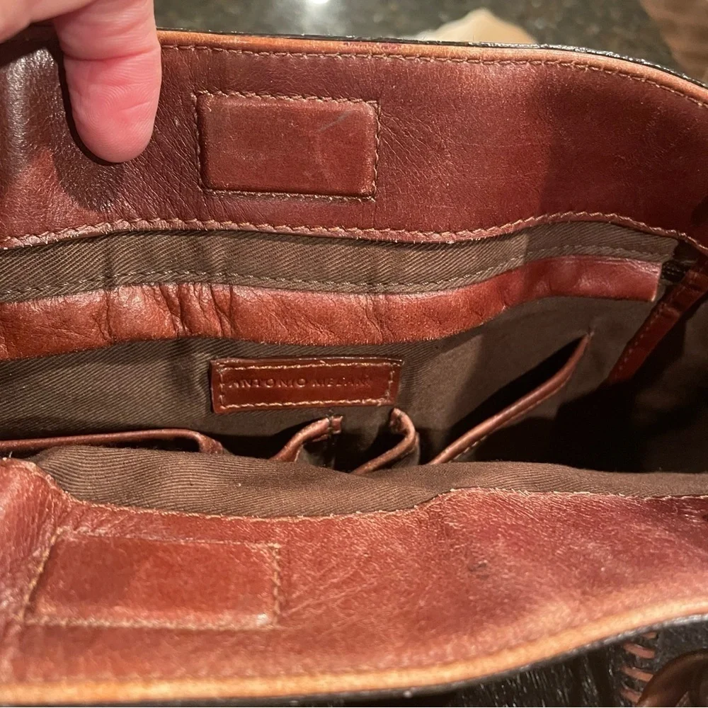 Antonio Melani Black and tan  Cowhide Leather